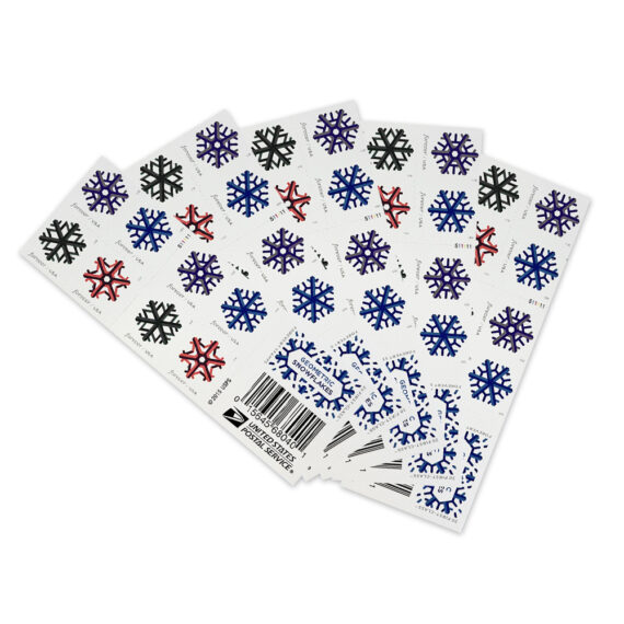 Geometric Snowflakes Stamps