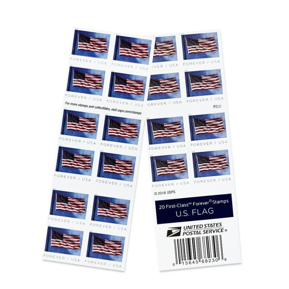 2019 US Flag Stamps(100 Stamps) - Forever Stamp Store