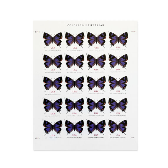 Colorado Hairstreak Stamps(Non-Machineable for Square Envelopes)