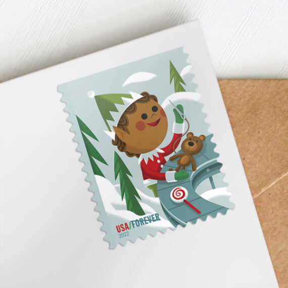 Holiday Elves Stamps 2022 USPS Forever Stamps Forever Stamp Store