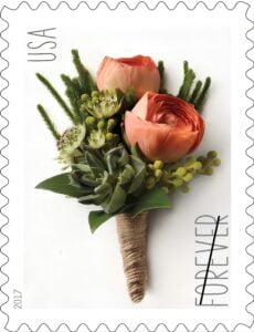 2017 Boutonniere Bouquet wedding Stamps