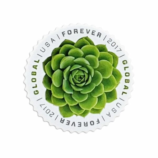 2017 USPS Global Green Succulent International Forever Stamps Sheet of 10