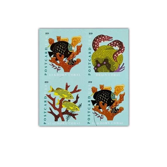 Coral Reefs Stamps (Postcard Stamp 44￠)