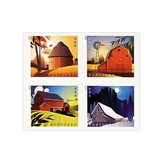 Barns Postcard Stamps(Postcard Stamp 44￠)