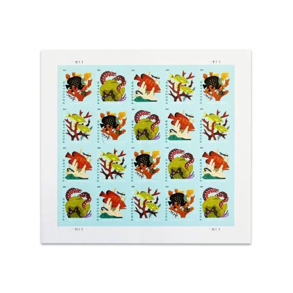 Coral Reefs Stamps (Postcard Stamp 44￠)