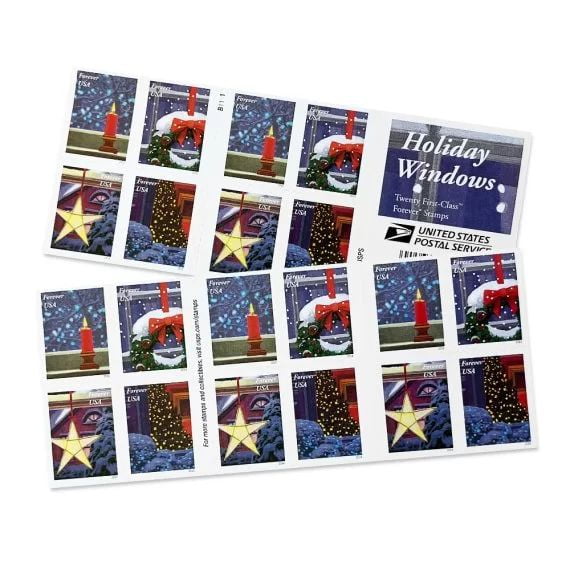 Holiday Windows Stamps – 2016 USPS Forever Stamps