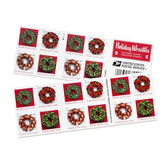 Holiday Wreaths Stamps – 2019 USPS Forever Stamps