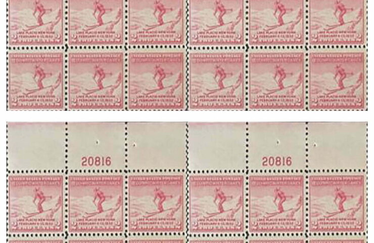 1932 olympic winter games stamp
