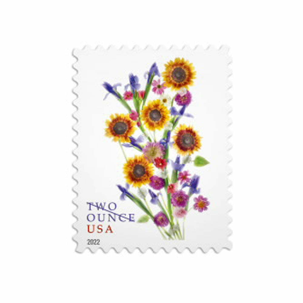 Sunflower Bouquet Stamps(Two Ounce) – 2022 USPS Postal Stamps