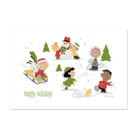Peanuts Gang Snow Scene Card
