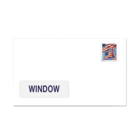U.S. Flag Forever #10 Window Stamped Envelopes