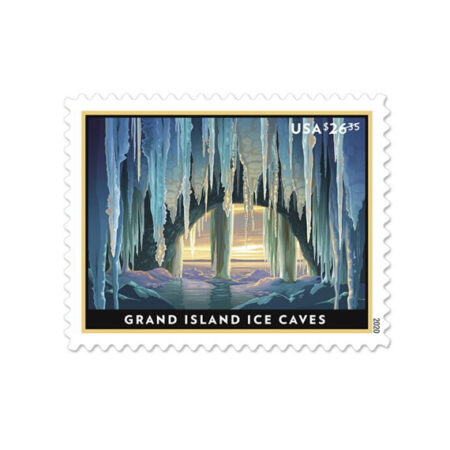 $26.35 Grand Island Ice Caves Stamps - Priority Express Mail