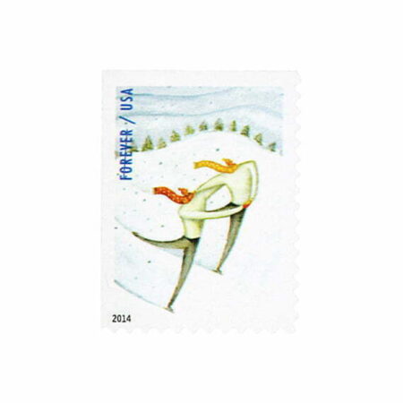 Winter Fun: Ice Skaters Stamps