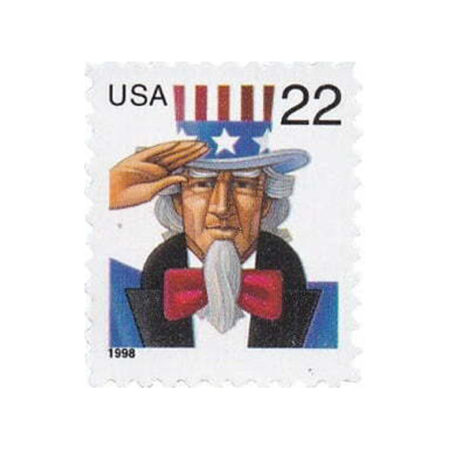1998 22¢ Uncle Sam Stamps
