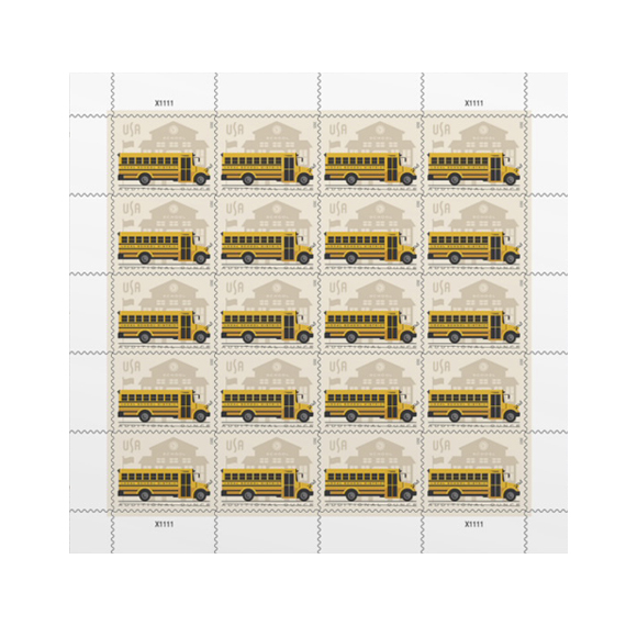 School Bus Stamps
