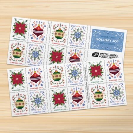 Holiday joy stamps