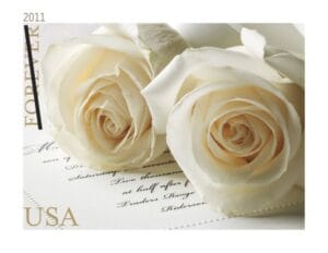 white wedding roses forevere stamps for sale