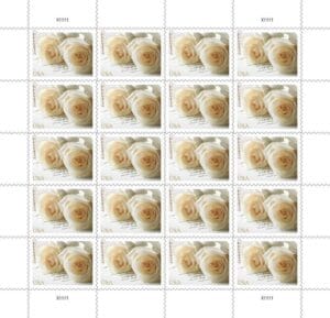 white wedding roses forevere stamps for sale full