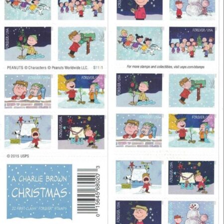 USPS Child Cute holiday A Charlie Brown Christmas Forever Stamps