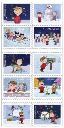 USPS Child Cute holiday A Charlie Brown Christmas Forever Stamps