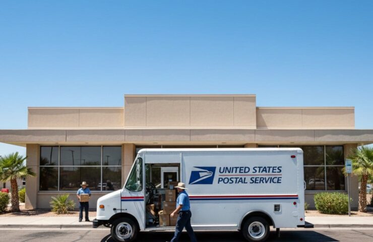 customer mailing at a usps post office with cheap bulk flag forever stamps