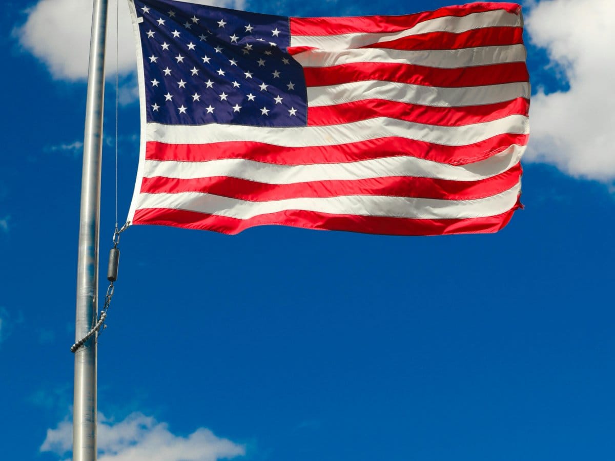 Buy discount flag stamps for business shipping and corporate mailing operations.