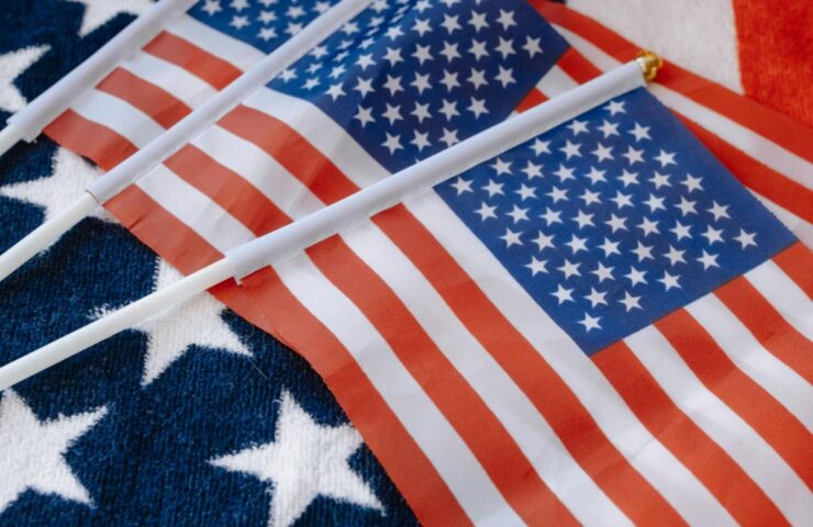 love us flag envelope with stamp savings