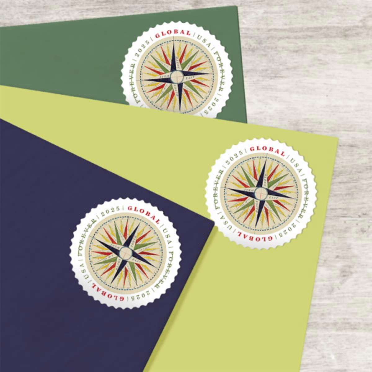 discount global 1794 compass rose stamps