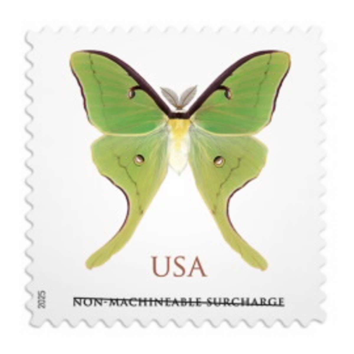 discount non machineable luna moth stamps