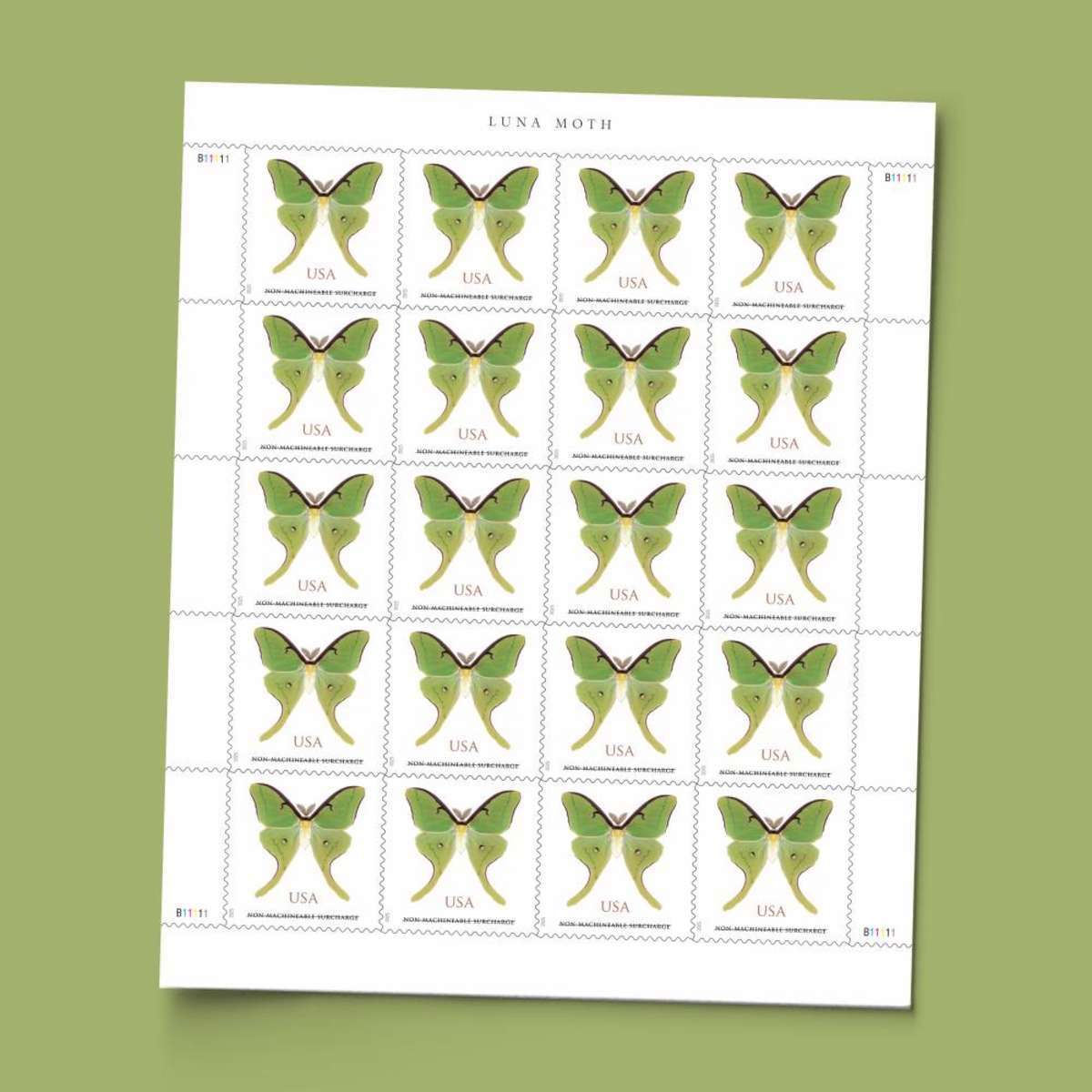 discount non machineable luna moth stamps