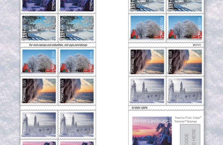 winter landscapes stamps discount