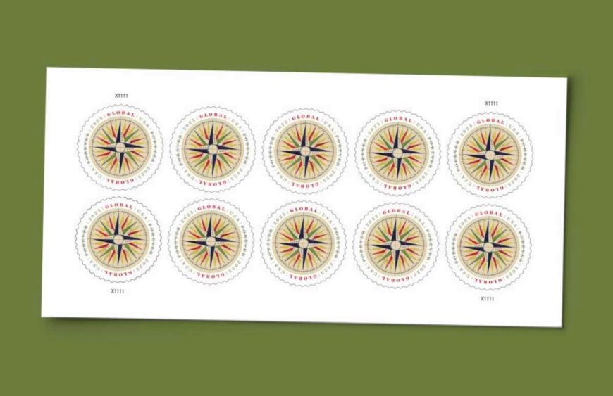 discount global 1794 compass rose stamps