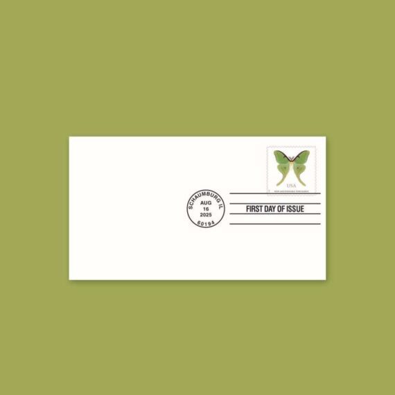 Non-machinable: Luna Moth Stamps