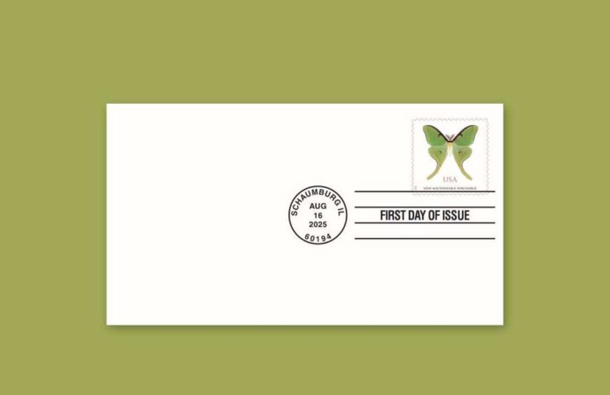 discount non machineable luna moth stamps
