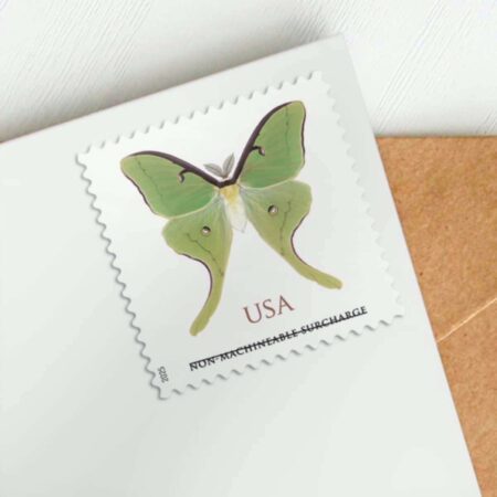 discount non machineable luna moth stamps