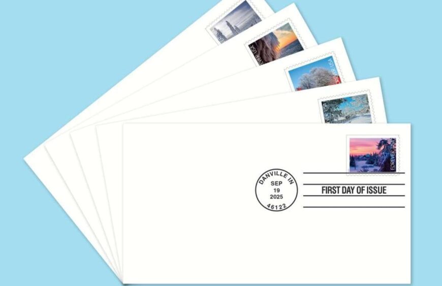winter landscapes stamps discount